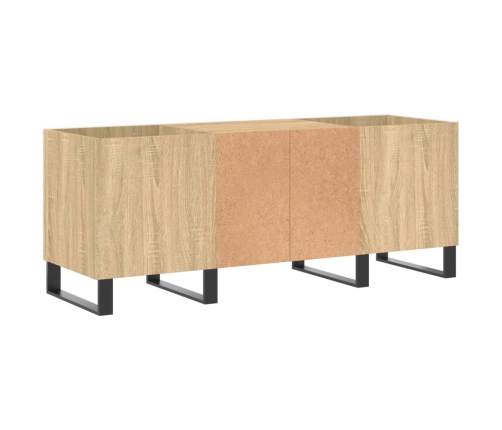 Mueble discos madera contrachapada roble sonoma 121x38x48 cm