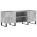 Mueble discos madera contrachapada gris hormigón 121x38x48 cm