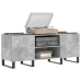 Mueble discos madera contrachapada gris hormigón 121x38x48 cm