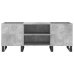 Mueble discos madera contrachapada gris hormigón 121x38x48 cm