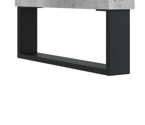 Mueble discos madera contrachapada gris hormigón 121x38x48 cm