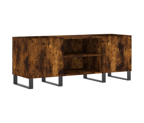 Mueble discos madera contrachapada roble ahumado 121x38x48 cm