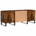 Mueble discos madera contrachapada roble ahumado 121x38x48 cm