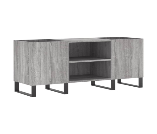 Mueble para discos madera contrachapada gris sonoma 121x38x48cm