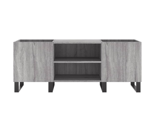 Mueble para discos madera contrachapada gris sonoma 121x38x48cm