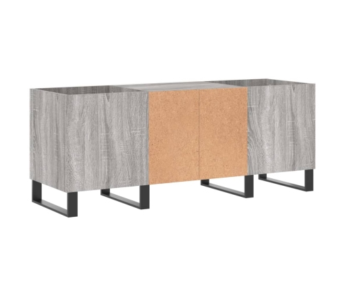 Mueble para discos madera contrachapada gris sonoma 121x38x48cm