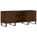 Mueble de discos madera contrachapada roble marrón 121x38x48 cm