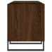 Mueble de discos madera contrachapada roble marrón 121x38x48 cm