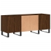 Mueble de discos madera contrachapada roble marrón 121x38x48 cm