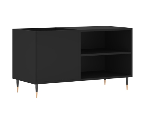 Mueble de discos madera de ingeniería negro 85x38x48 cm