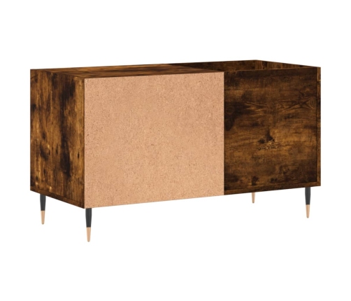 Mueble de discos madera de ingeniería roble ahumado 85x38x48 cm