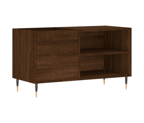 Mueble de discos madera de ingeniería marrón roble 85x38x48 cm