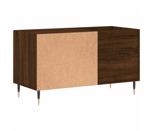 Mueble de discos madera de ingeniería marrón roble 85x38x48 cm