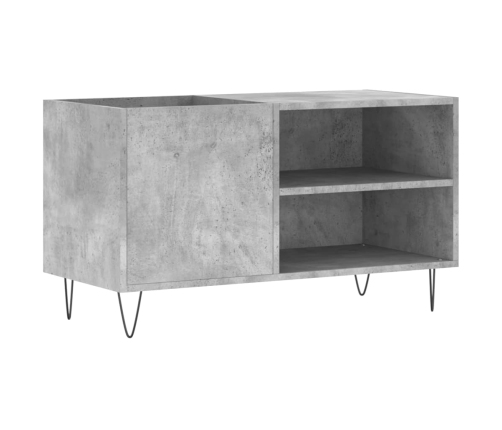 Mueble de discos madera de ingeniería gris hormigón 85x38x48 cm