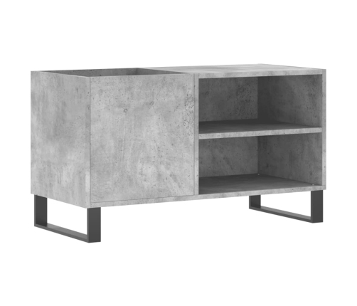 Mueble de discos madera de ingeniería gris hormigón 85x38x48 cm