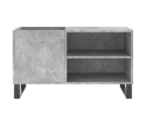 Mueble de discos madera de ingeniería gris hormigón 85x38x48 cm