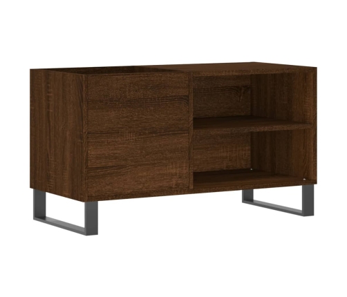 Mueble de discos madera de ingeniería marrón roble 85x38x48 cm