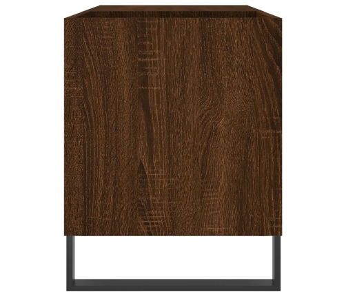 Mueble de discos madera de ingeniería marrón roble 85x38x48 cm