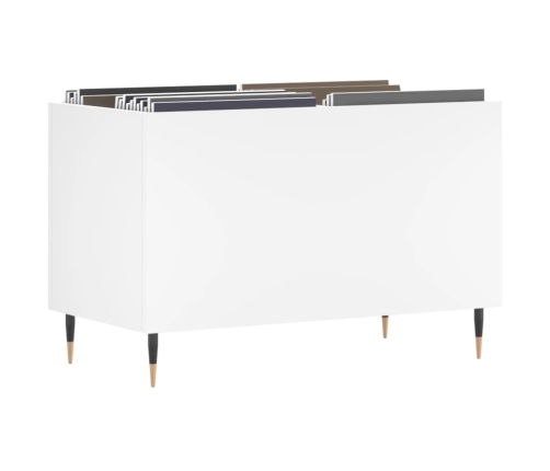 Mueble para discos madera contrachapada blanco 74,5x38x48 cm