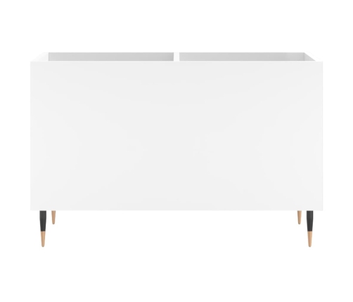 Mueble para discos madera contrachapada blanco 74,5x38x48 cm