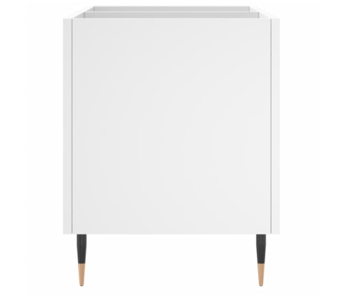 Mueble para discos madera contrachapada blanco 74,5x38x48 cm