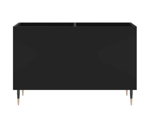 Mueble para discos madera contrachapada negro 74,5x38x48 cm