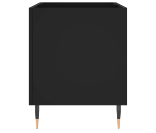 Mueble para discos madera contrachapada negro 74,5x38x48 cm