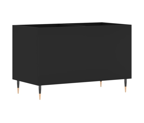 Mueble para discos madera contrachapada negro 74,5x38x48 cm