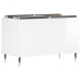 Mueble discos madera contrachapada blanco brillo 74,5x38x48 cm