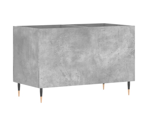 Mueble discos madera contrachapada gris hormigón 74,5x38x48 cm