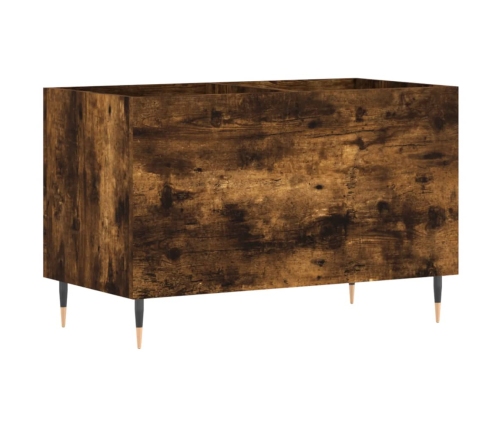 Mueble discos madera contrachapada roble ahumado 74,5x38x48 cm