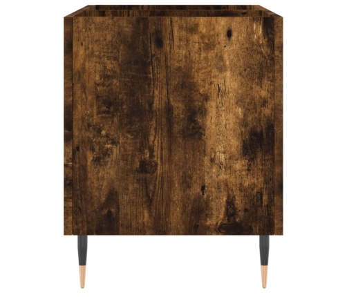 Mueble discos madera contrachapada roble ahumado 74,5x38x48 cm