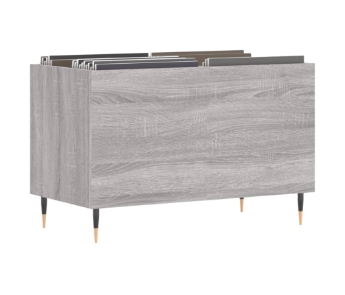 Mueble discos madera contrachapada gris sonoma 74,5x38x48 cm