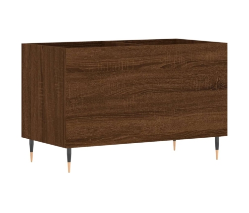 Mueble discos madera contrachapada roble marrón 74,5x38x48 cm