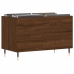 Mueble discos madera contrachapada roble marrón 74,5x38x48 cm