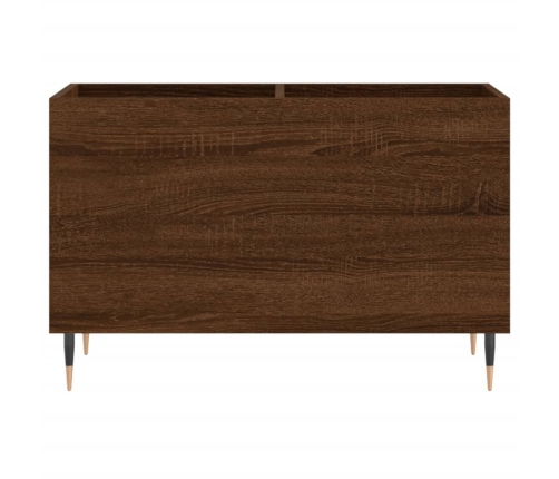 Mueble discos madera contrachapada roble marrón 74,5x38x48 cm