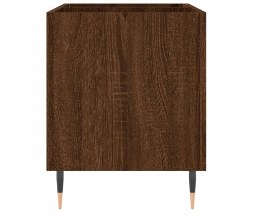 Mueble discos madera contrachapada roble marrón 74,5x38x48 cm