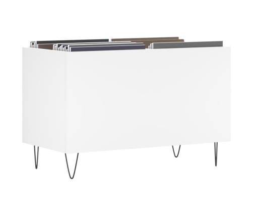 Mueble para discos madera contrachapada blanco 74,5x38x48 cm