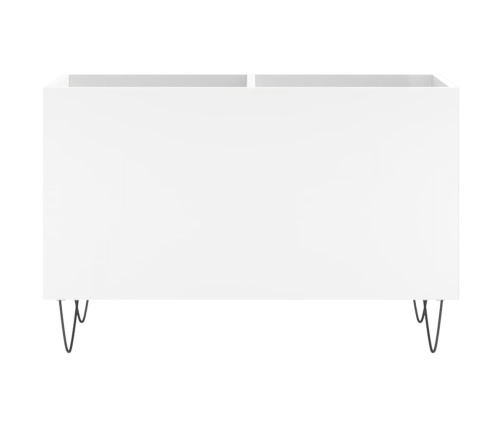 Mueble para discos madera contrachapada blanco 74,5x38x48 cm