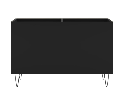 Mueble para discos madera contrachapada negro 74,5x38x48 cm