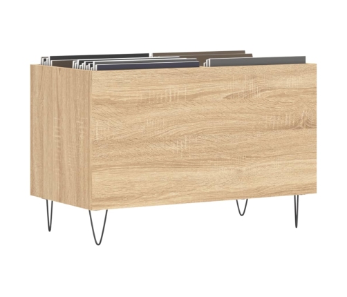 Mueble discos madera contrachapada roble Sonoma 74,5x38x48 cm