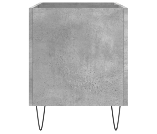 Mueble discos madera contrachapada gris hormigón 74,5x38x48 cm