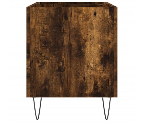 Mueble discos madera contrachapada roble ahumado 74,5x38x48 cm