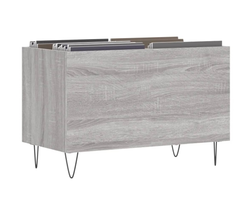 Mueble discos madera contrachapada gris sonoma 74,5x38x48 cm