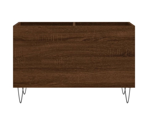 Mueble discos madera contrachapada roble marrón 74,5x38x48 cm