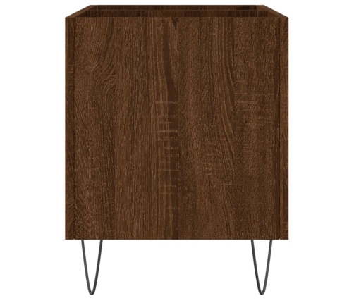 Mueble discos madera contrachapada roble marrón 74,5x38x48 cm