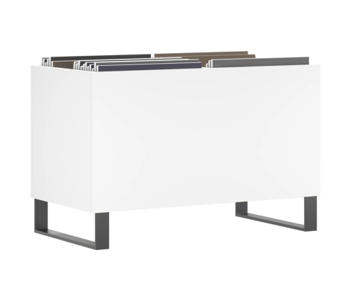 Mueble para discos madera contrachapada blanco 74,5x38x48 cm