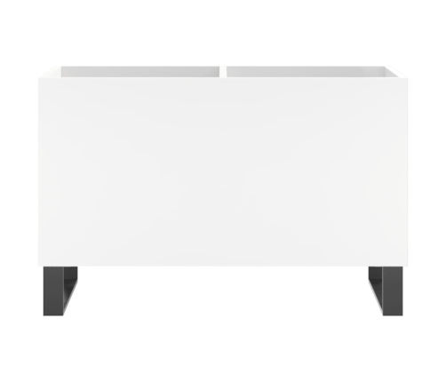 Mueble para discos madera contrachapada blanco 74,5x38x48 cm