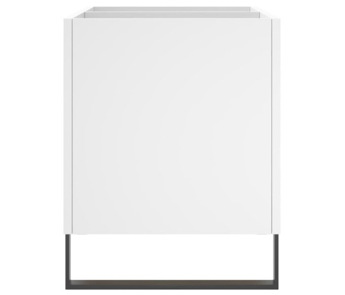 Mueble para discos madera contrachapada blanco 74,5x38x48 cm