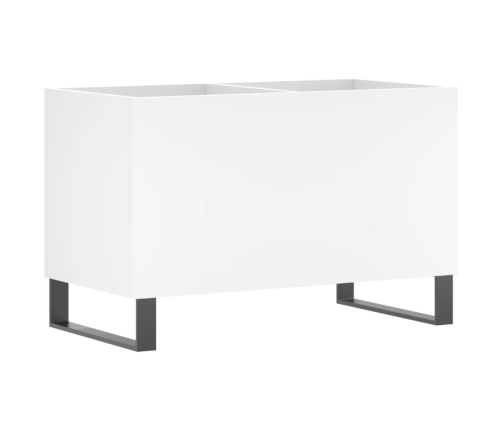 Mueble para discos madera contrachapada blanco 74,5x38x48 cm